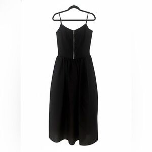 Jessica McClintock Gunne Sax Black Rhinestone Corset Gown size 7/8 vintage